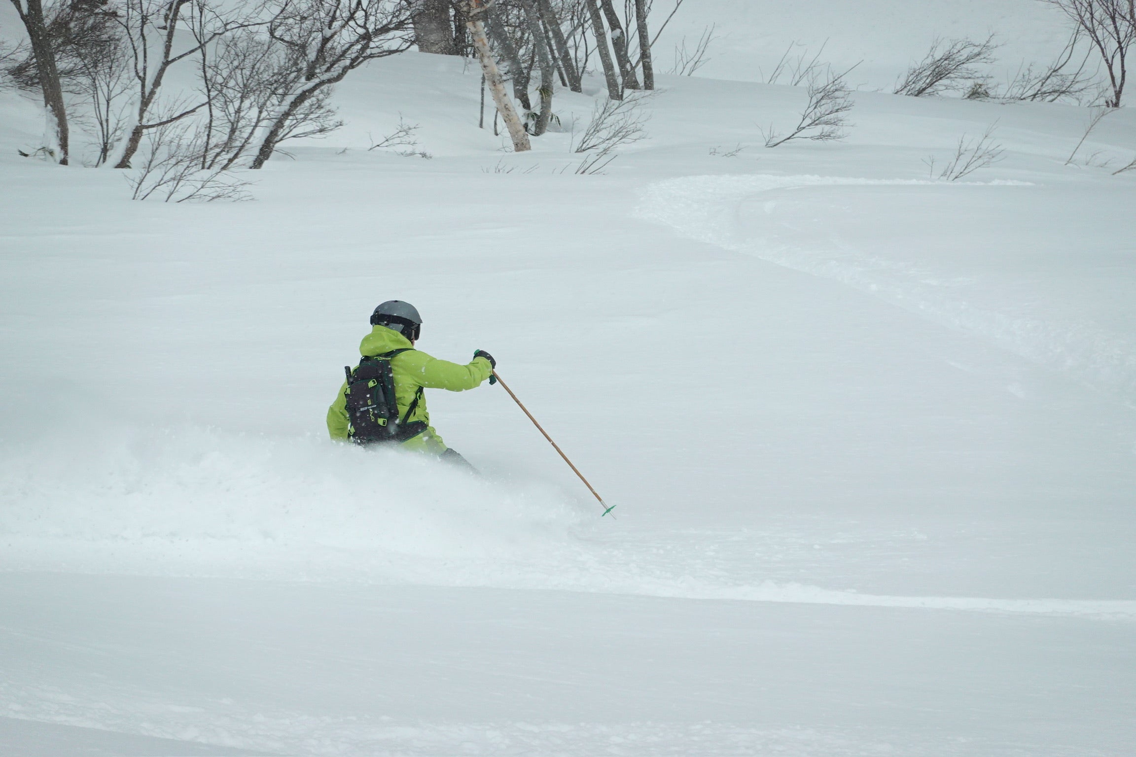 Bamboo Ski Pole Grips and Baskets