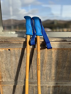 Bamboo Ski Pole Grips and Baskets