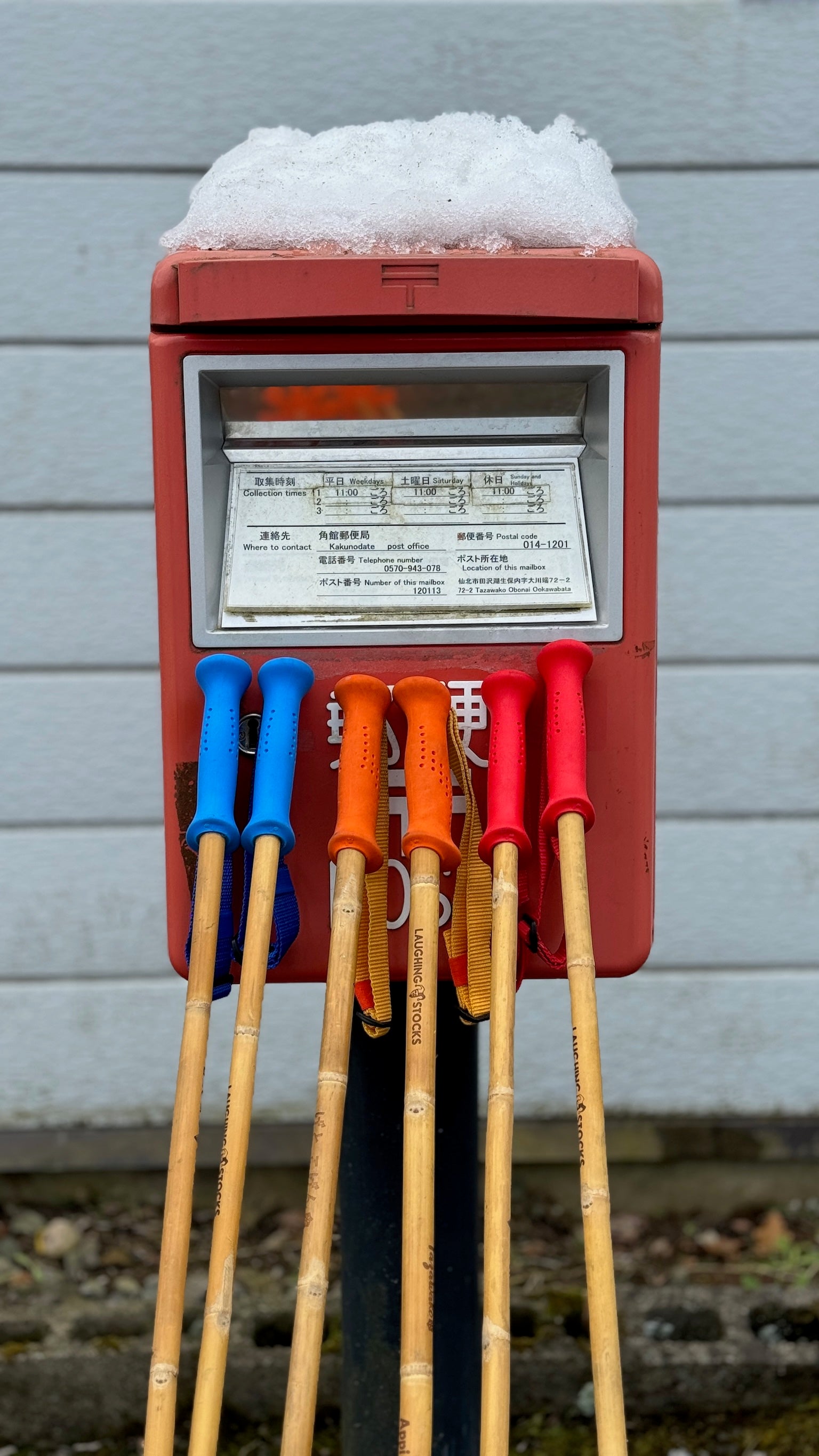 Bamboo Ski Pole Grips and Baskets