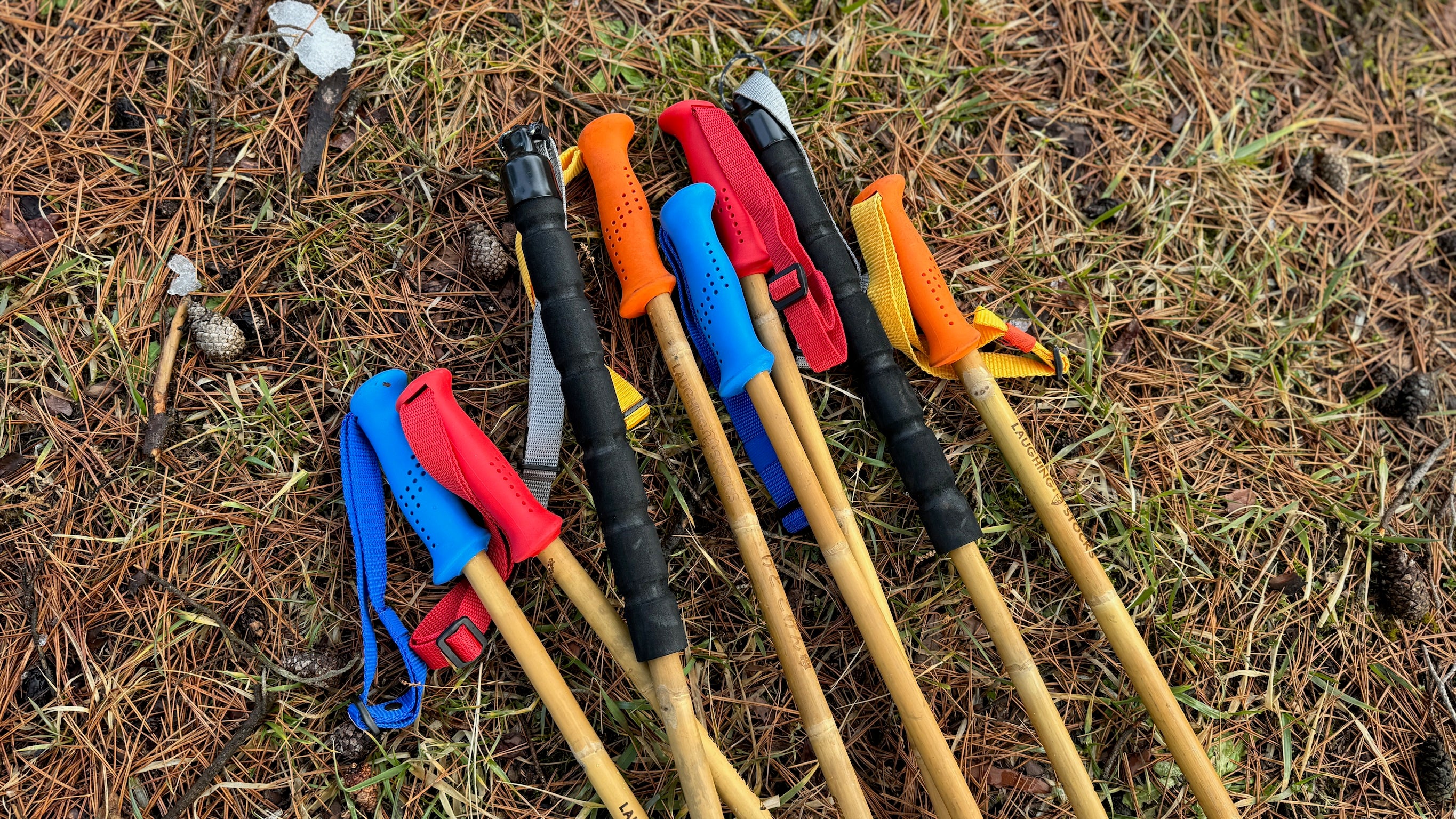 Bamboo Ski Pole Grips and Baskets