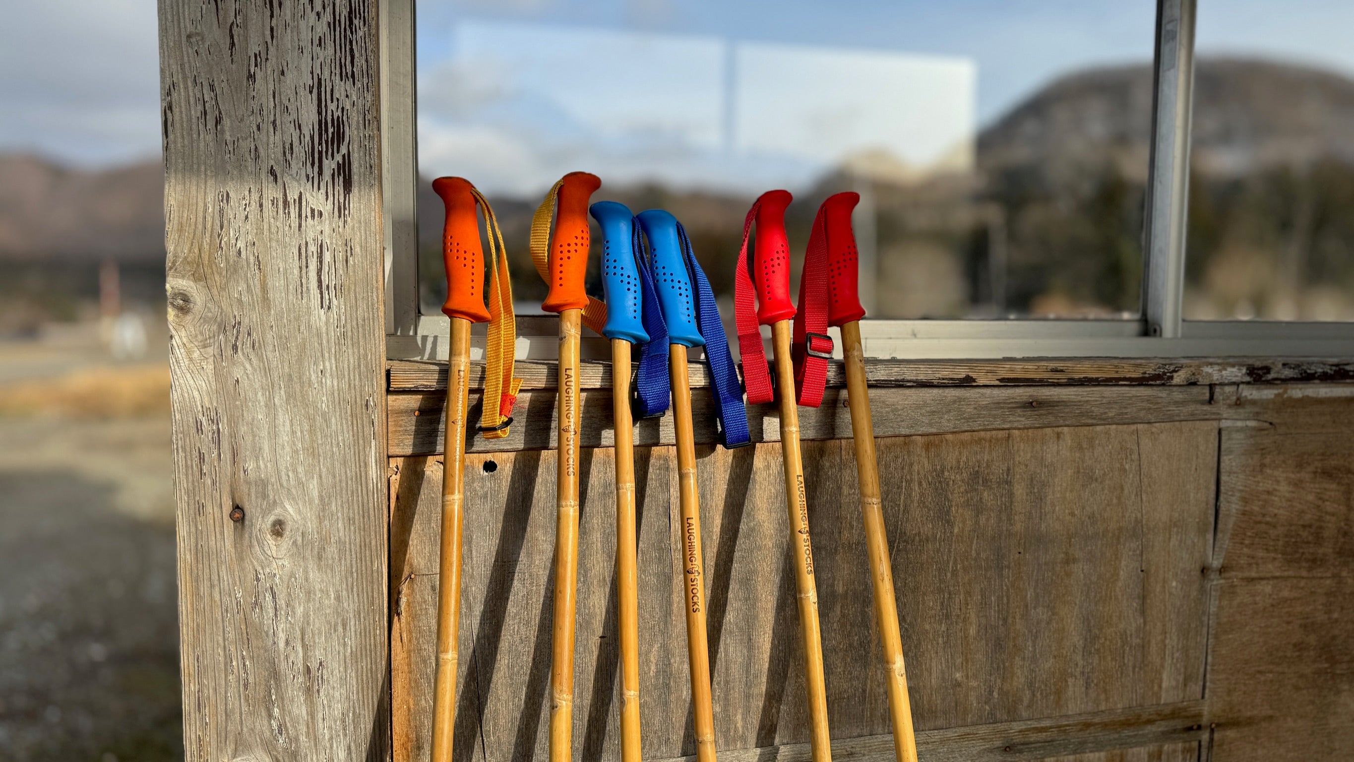 Bamboo Ski Pole Grips and Baskets