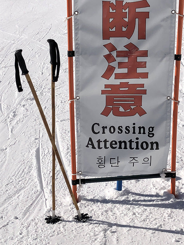 Bamboo Ski Pole Grips and Baskets