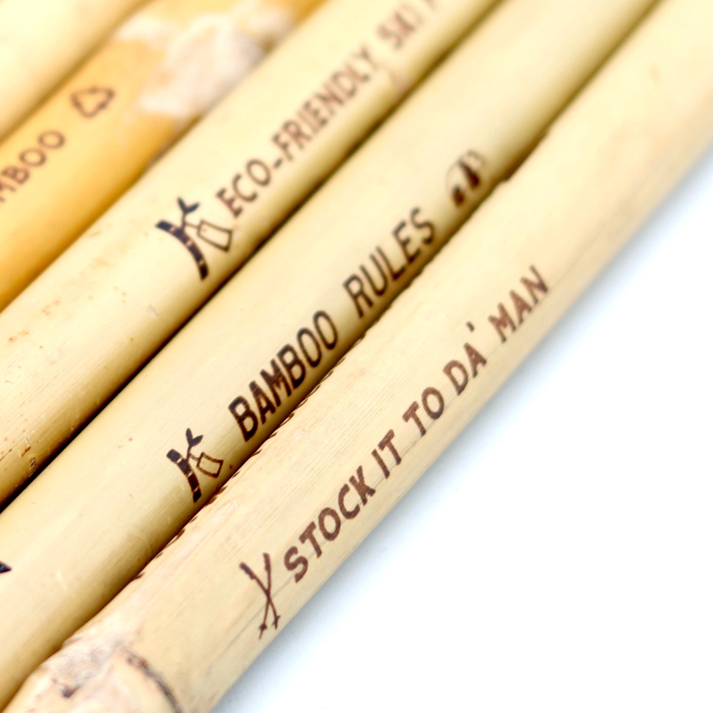 Engravings on Bamboo Ski Poles
