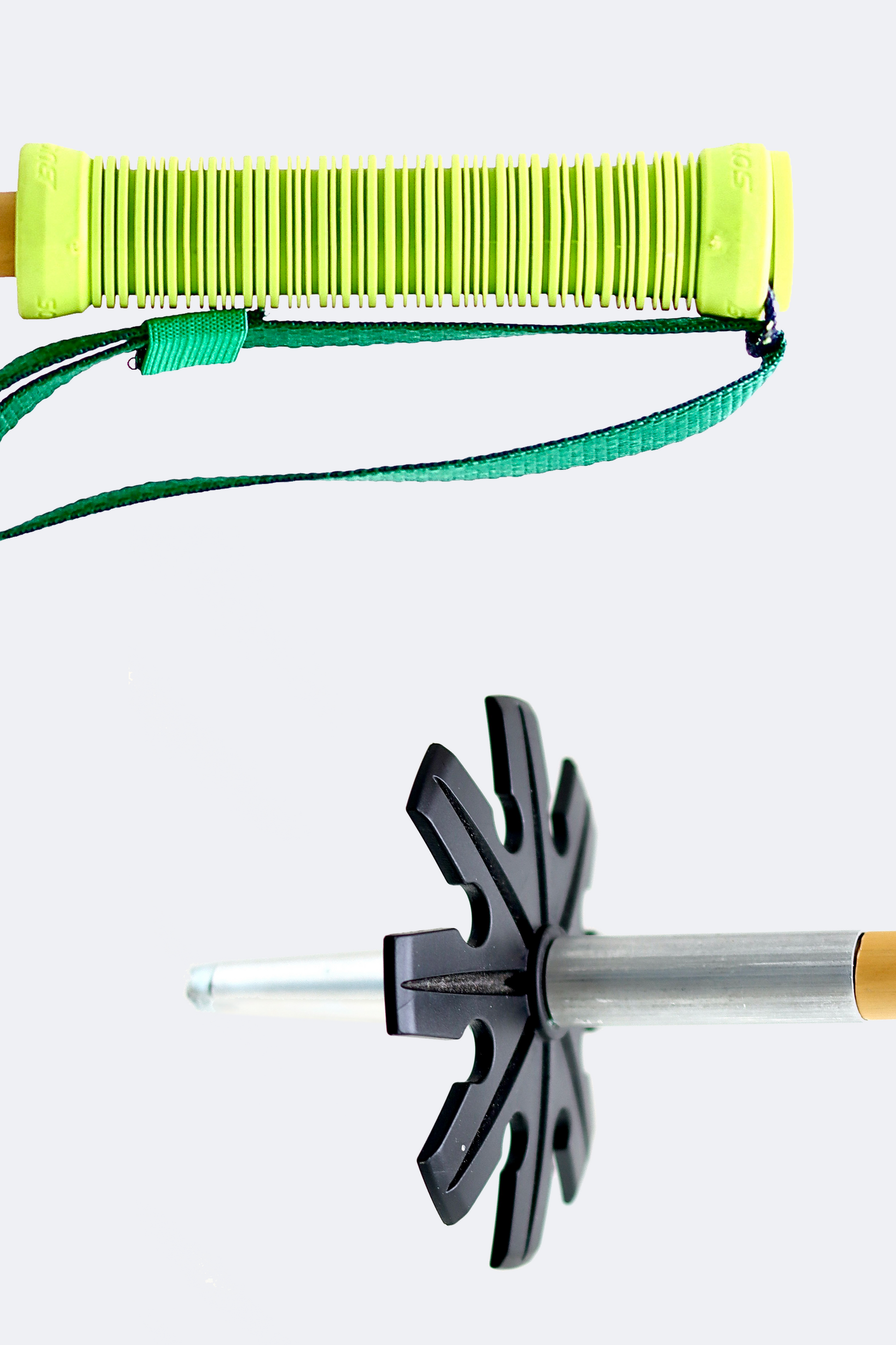 Grip and basket of Bamboo Ski Poles